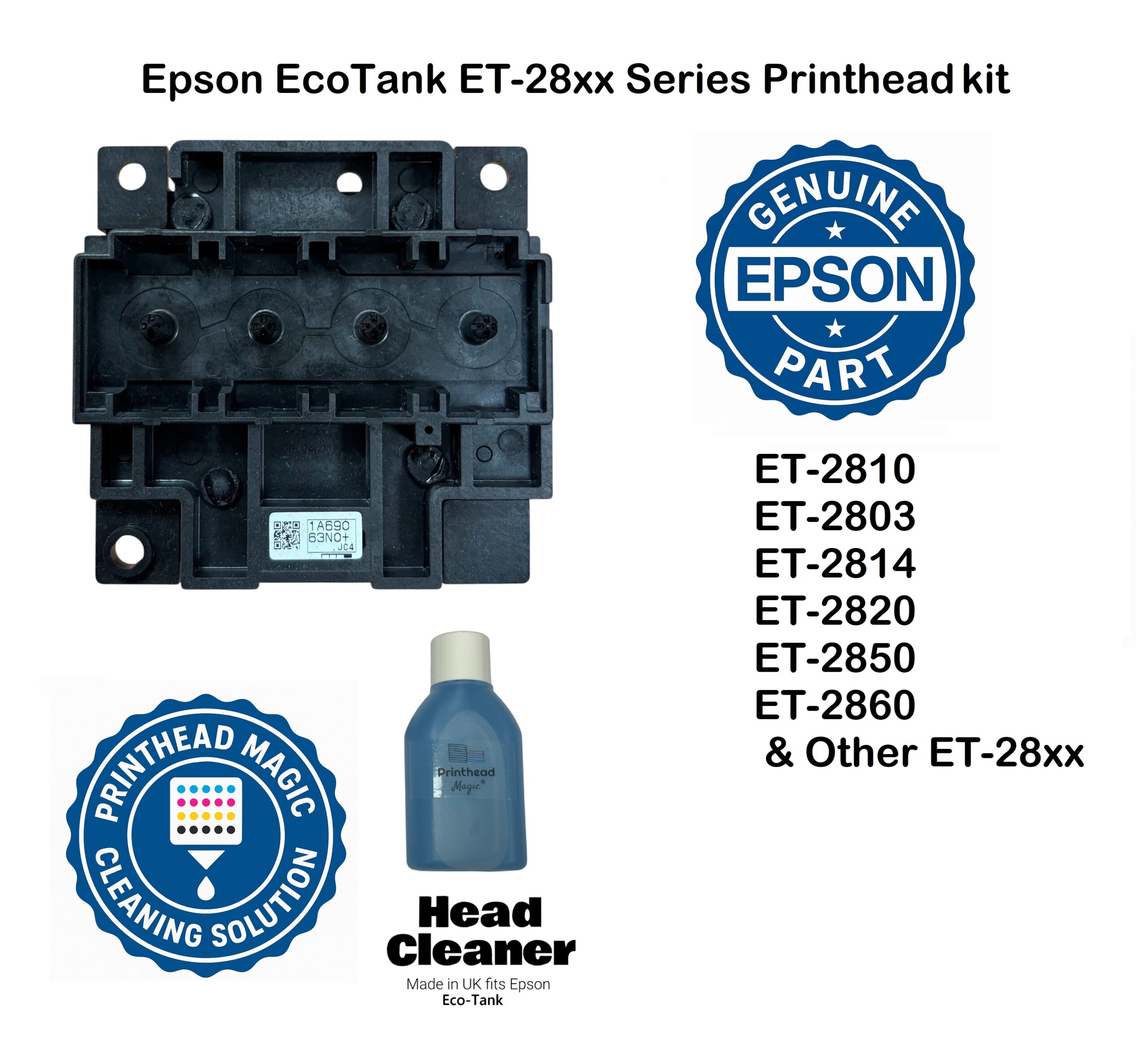 Epson Ecotank ET-2810 ET-2820 ET-2850 ET-2860 Print Head & Cleaning Kit ...